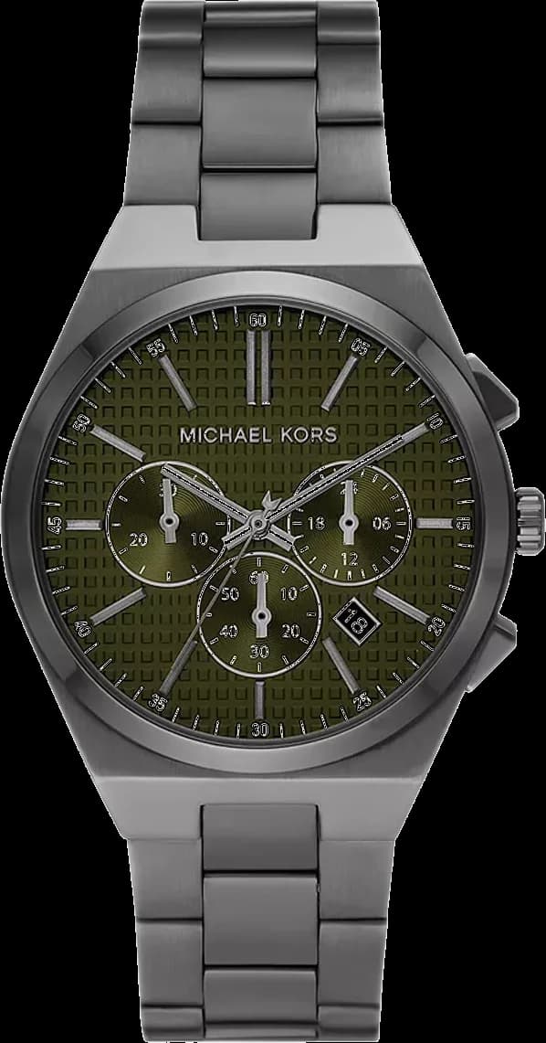 Michael Kors MK9118 montre homme, boîtier anthracite, cadran vert