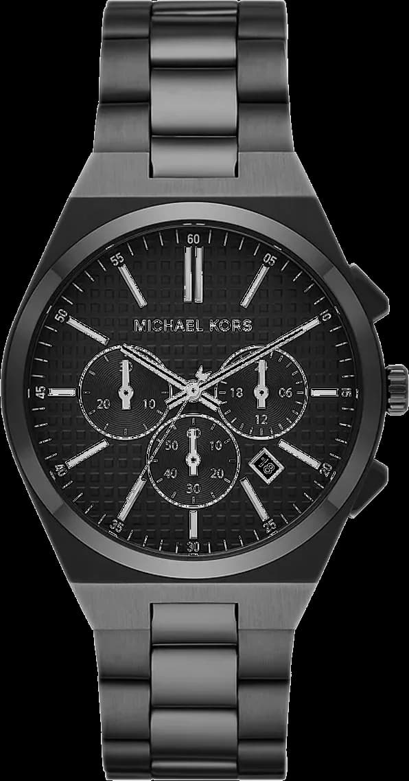 Michael Kors MK9146 montre homme, cadran et bracelet acier noirs