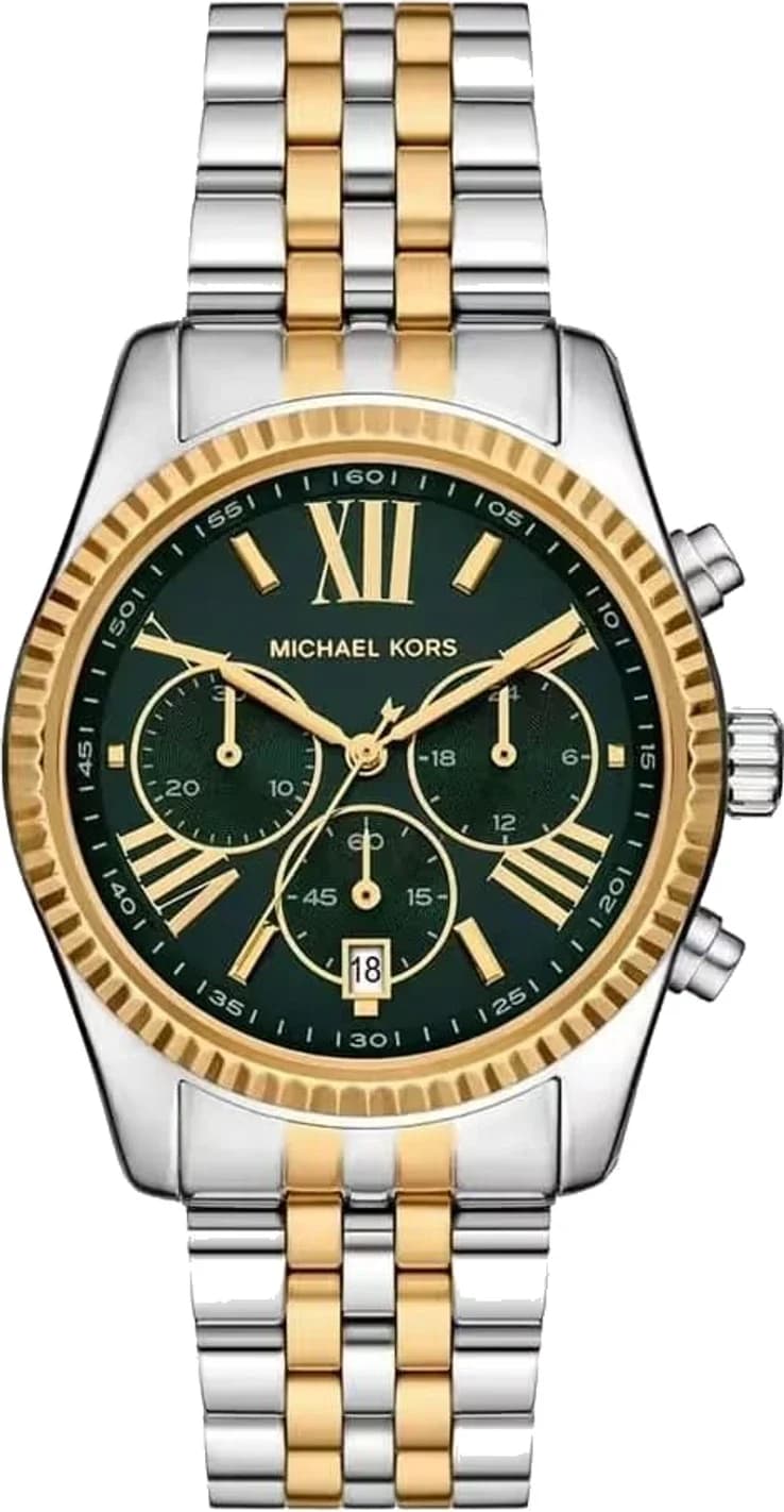 Montre Michael Kors Lexington MK4984 cadran vert bracelet acier