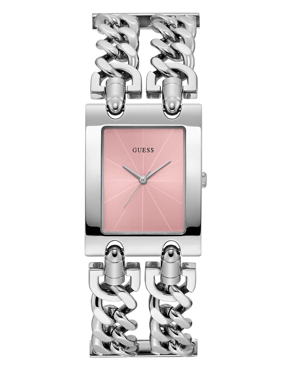 Montre Guess Mod Heavy Metal GW0740L1 femme argentée, bracelet maillons acier