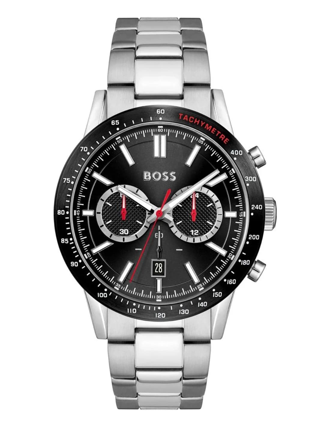 Hugo Boss 1513922 montre homme, cadran noir et bracelet acier