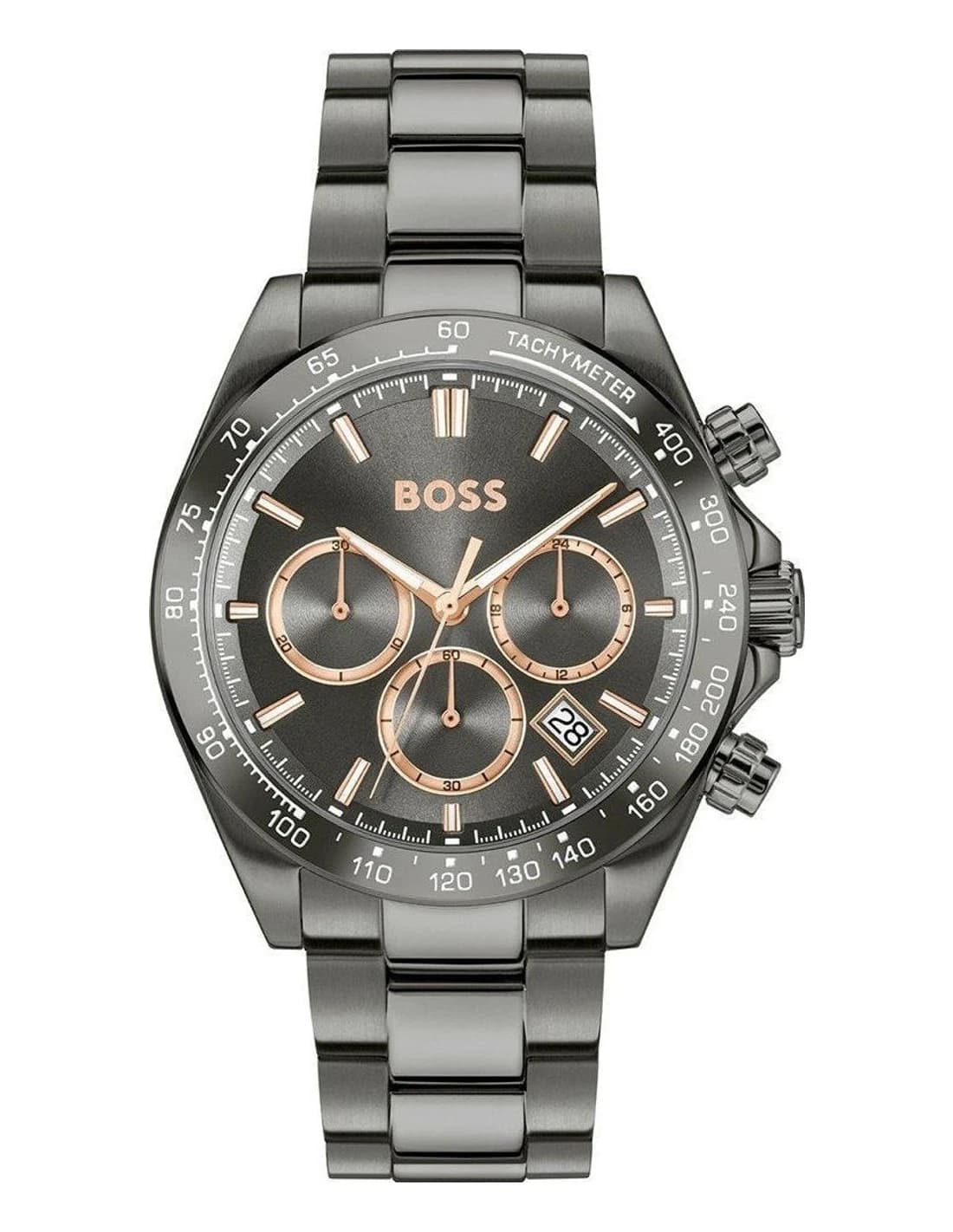 Hugo Boss 1514299 montre homme, cadran gris gunmetal et bracelet acier