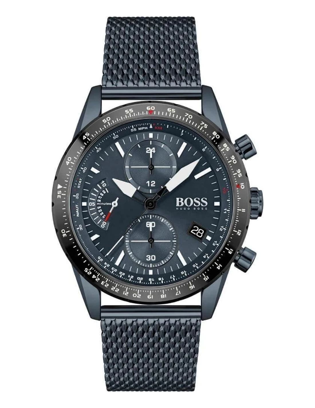 Hugo Boss 1513887 montre homme, cadran bleu et bracelet acier