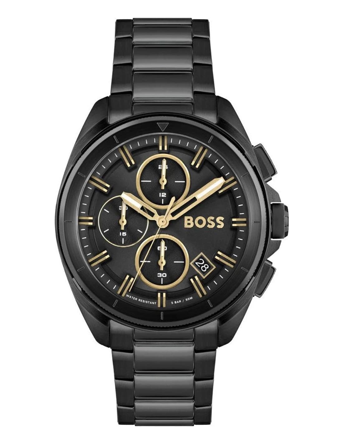 Hugo Boss 1513950 montre homme, cadran noir et bracelet acier