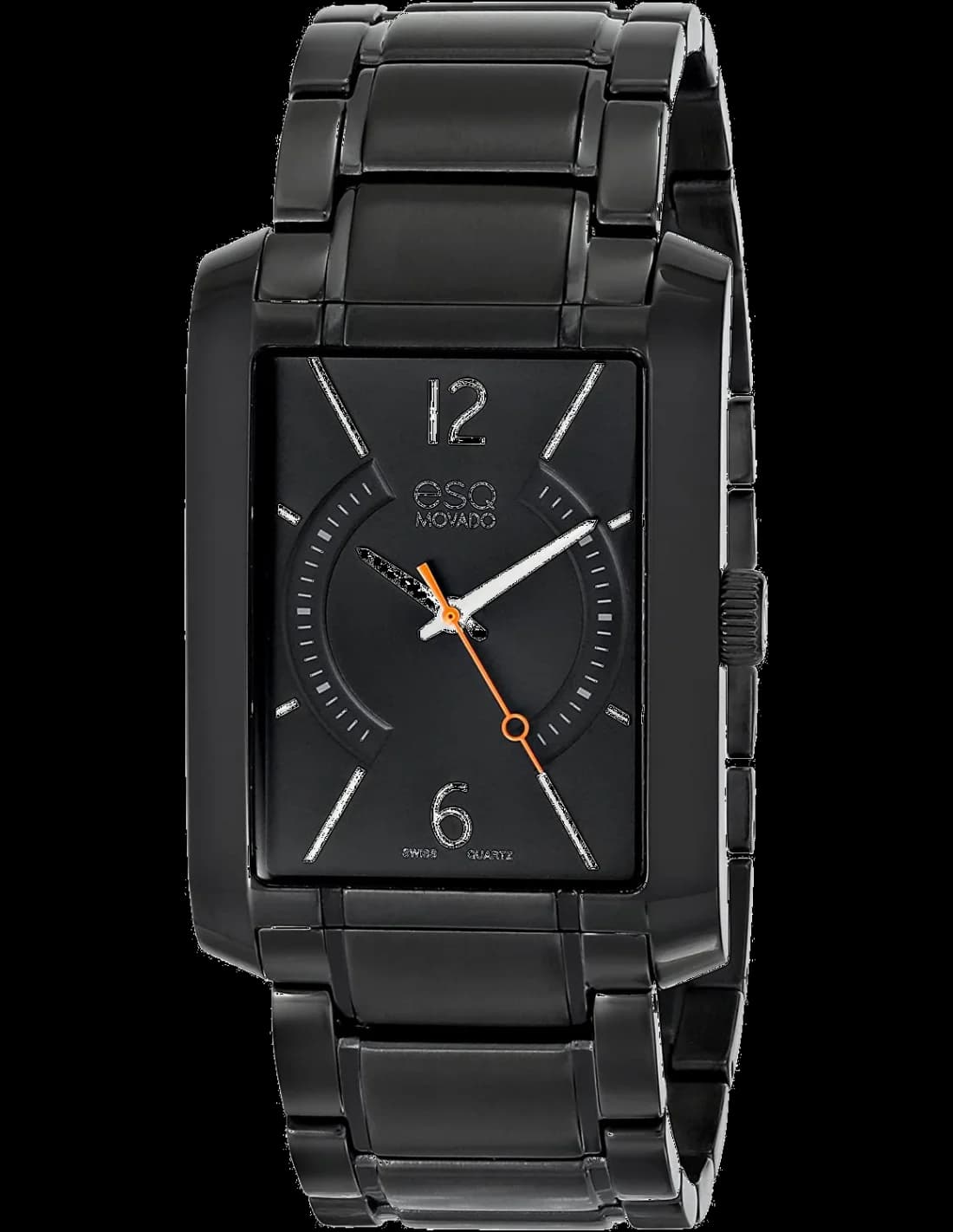 Movado 07301411 montre homme, cadran noir et bracelet acier
