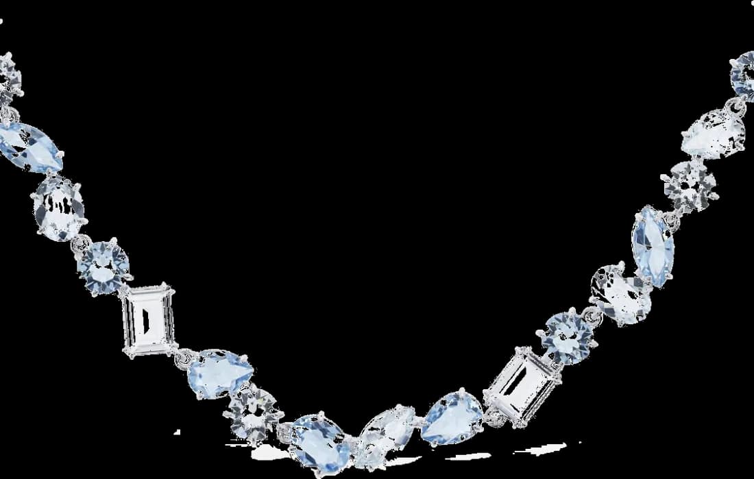 Swarovski 109173 montre femme, bleu et blanc en métal rhodié
