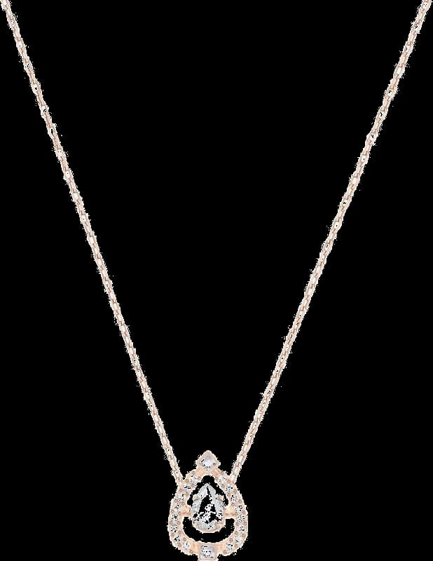 Swarovski 5451993 montre femme, collier plaqué or rose avec cristaux blancs