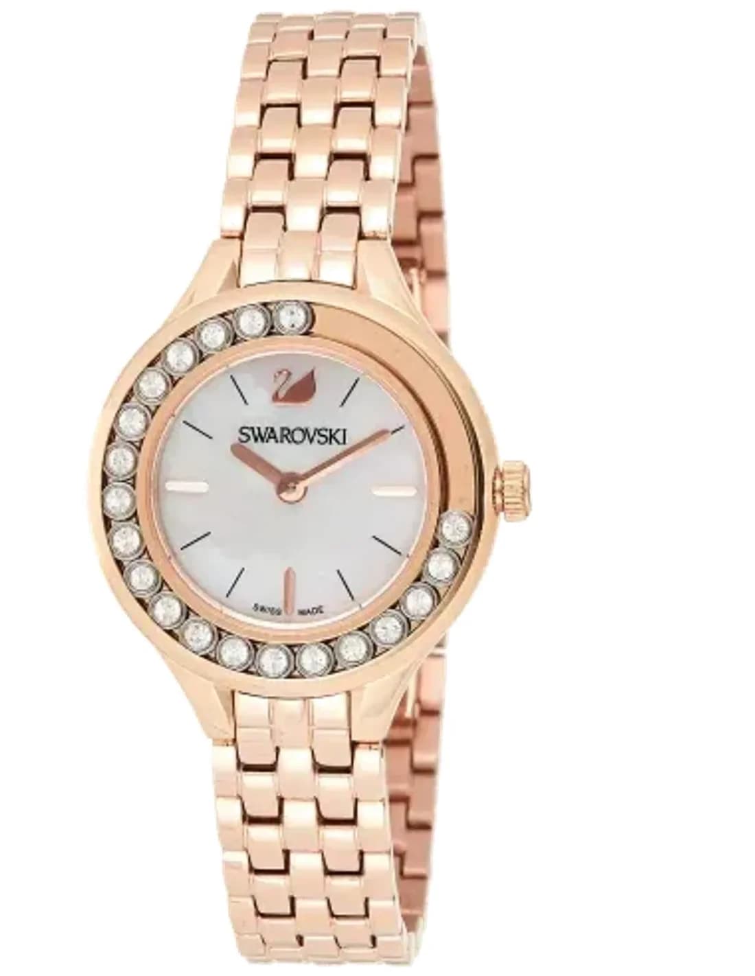 Swarovski 5261496 Rose Gold Stainless Steel Watch with Moving Crystals