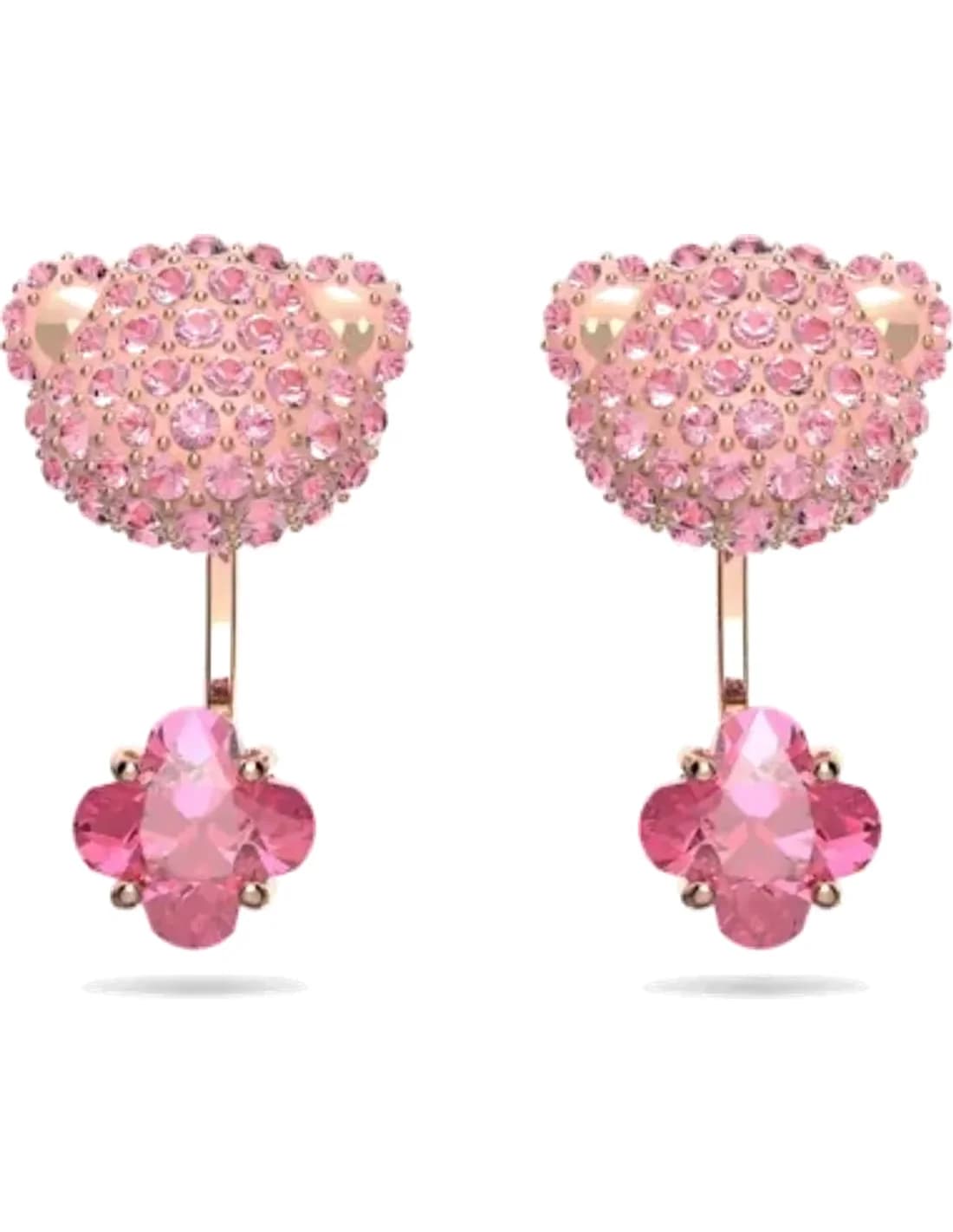 Swarovski Teddy Earrings 5642982 Pink Crystal Bear