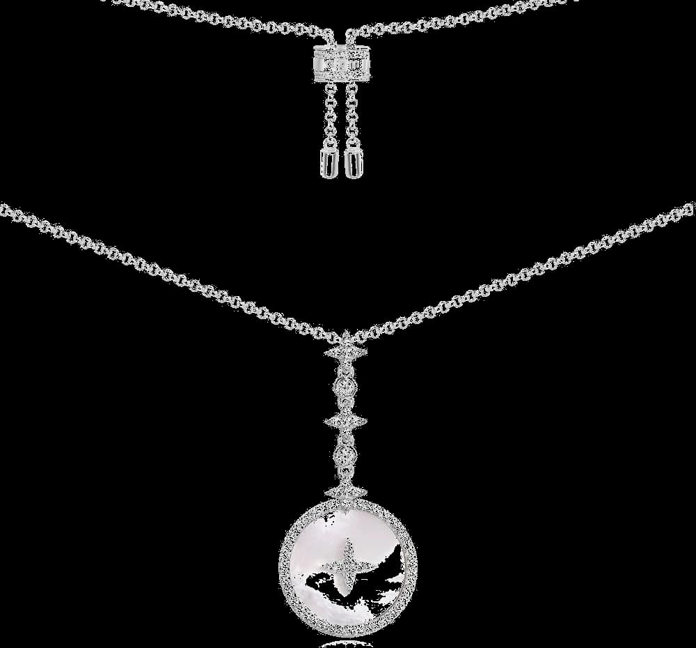 Collier ajustable APM Monaco étoile sertie sur nacre