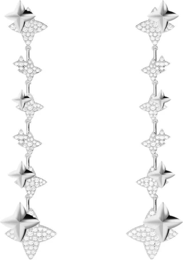 Boucles d'oreilles APM Monaco Drop météorites pendantes en argent 925
