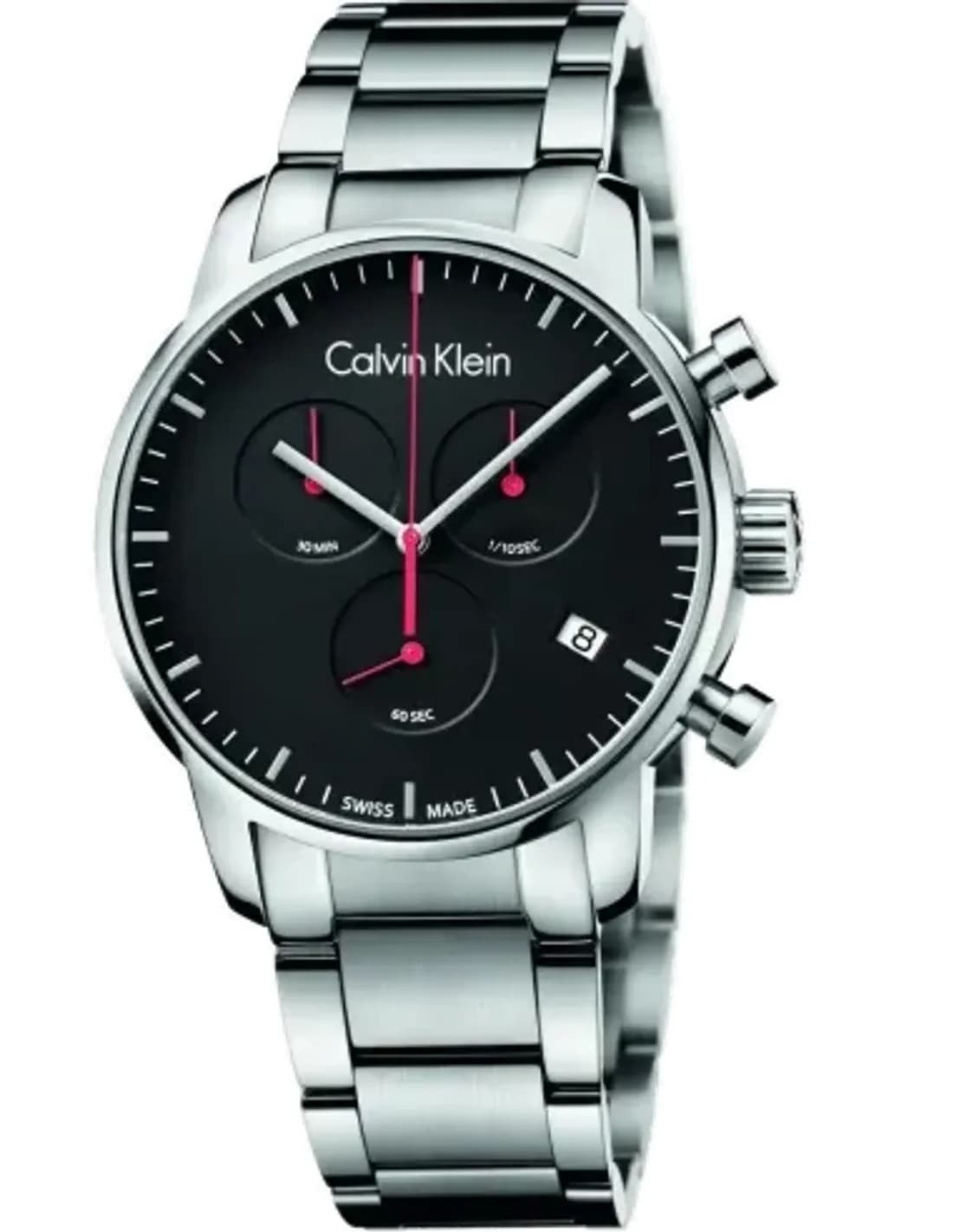 Montre Homme Calvin Klein K2G27141 City en Acier Inoxydable et Cadran Noir