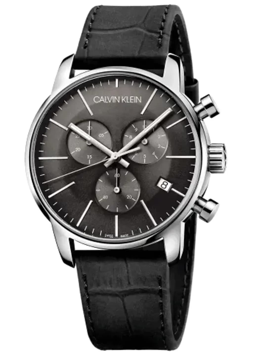 Montre Homme Calvin Klein K2G271C3 Chronomètre Cuir Noir