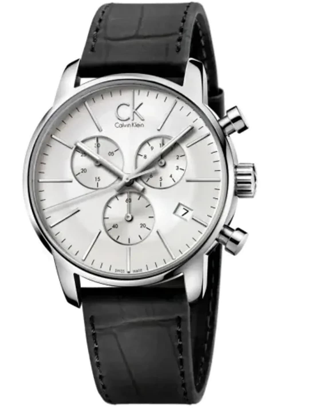 Montre Calvin Klein K2G271C6 Chronographe Bracelet Cuir Noir