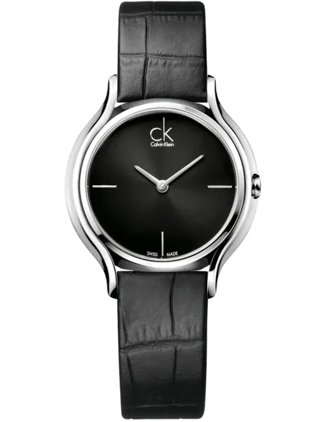 Montre Femme Calvin Klein Skirt K2U231C1 Cuir Noir Swiss Made