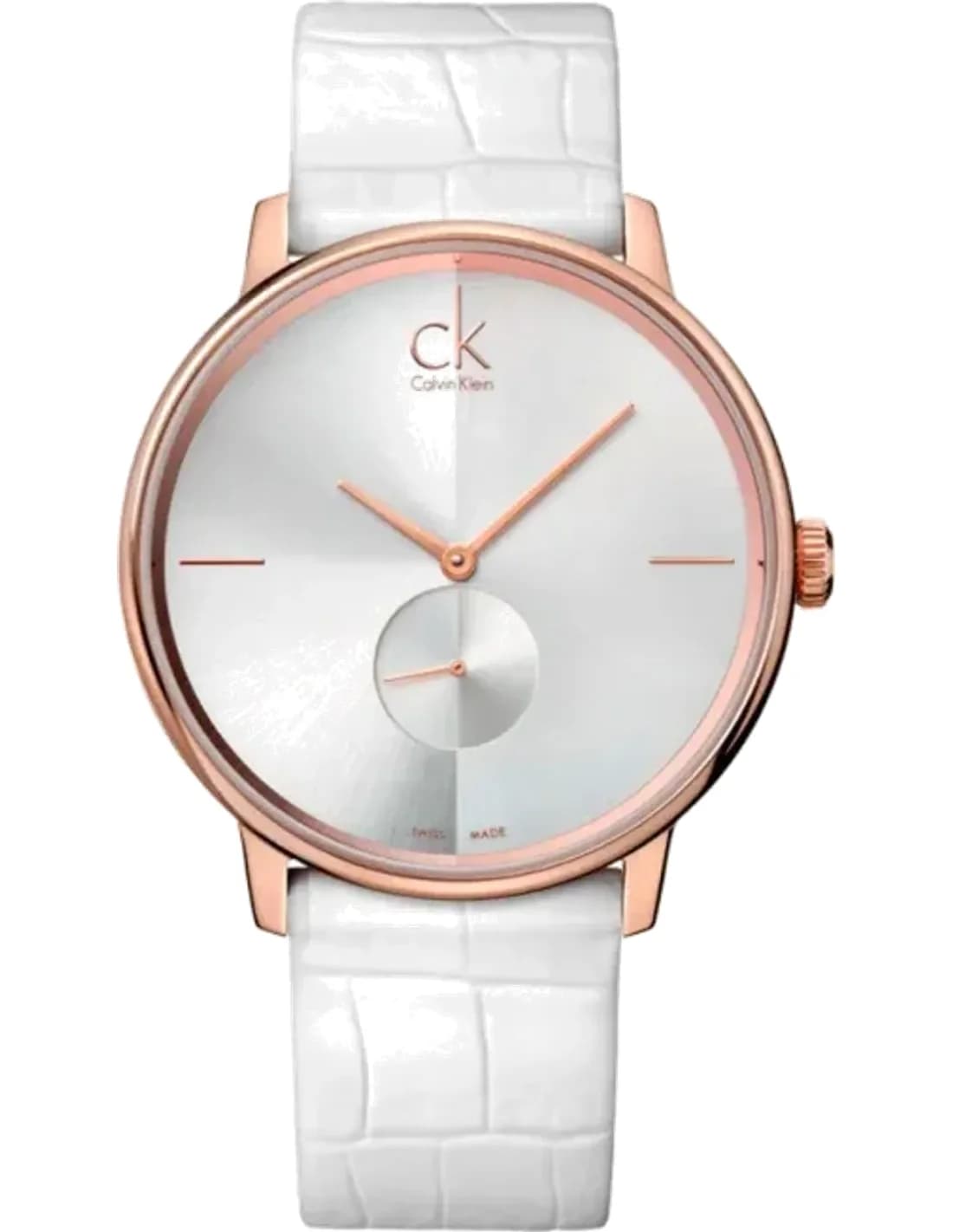 Montre Calvin Klein K2Y216K6 avec Bracelet en Cuir Blanc