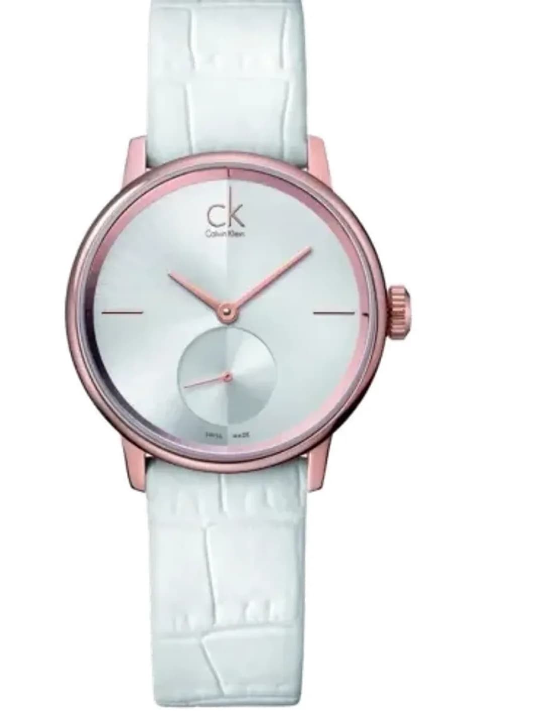 Montre Calvin Klein Accent K2Y236K6 Cuir blanc