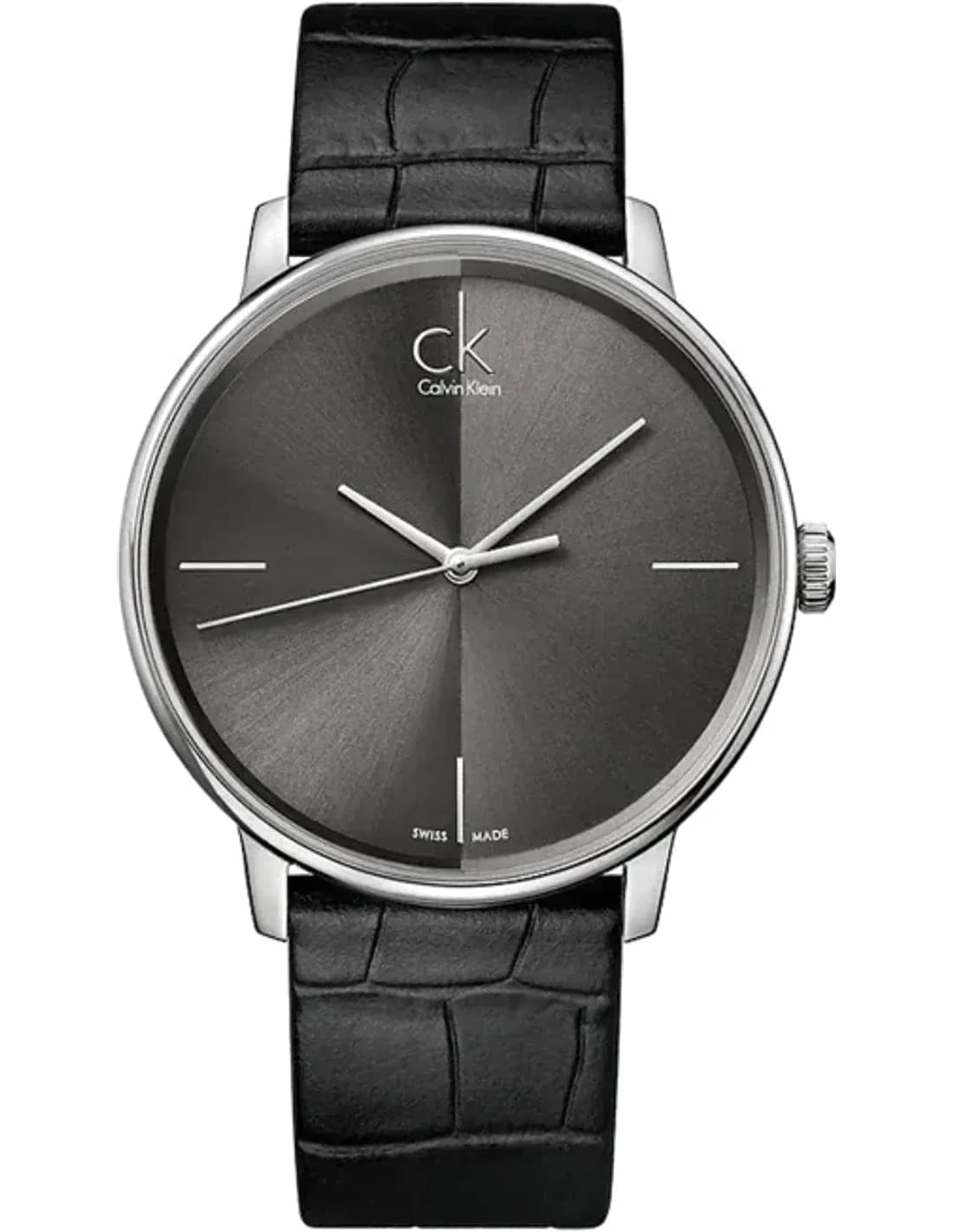 Calvin Klein Accent K2Y2X1C3 Quartz Black Dial Black Leather Strap Men’s Watch