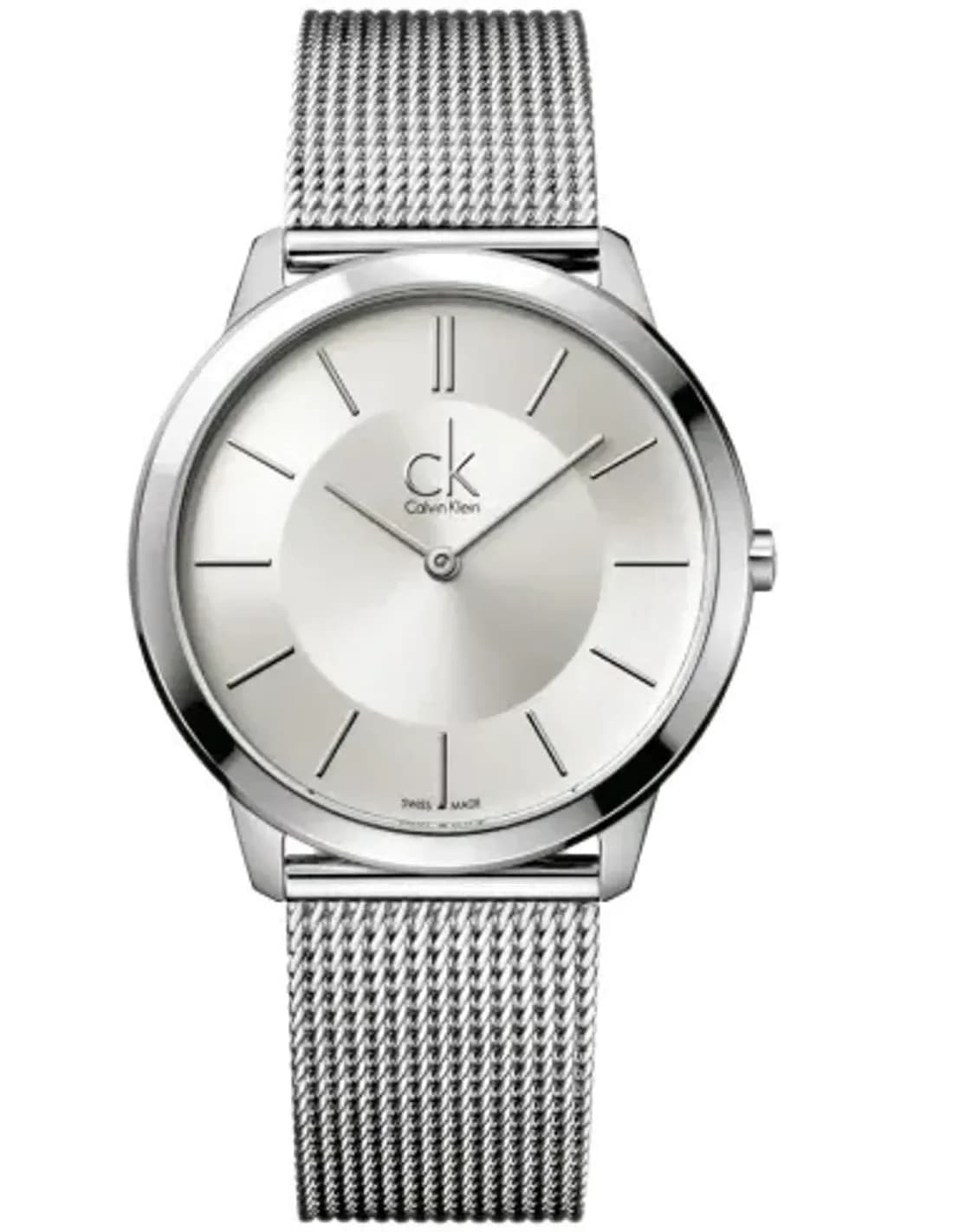 Montre Femme Calvin Klein K3M22126 Minimal Argent Bracelet Mesh Milanais