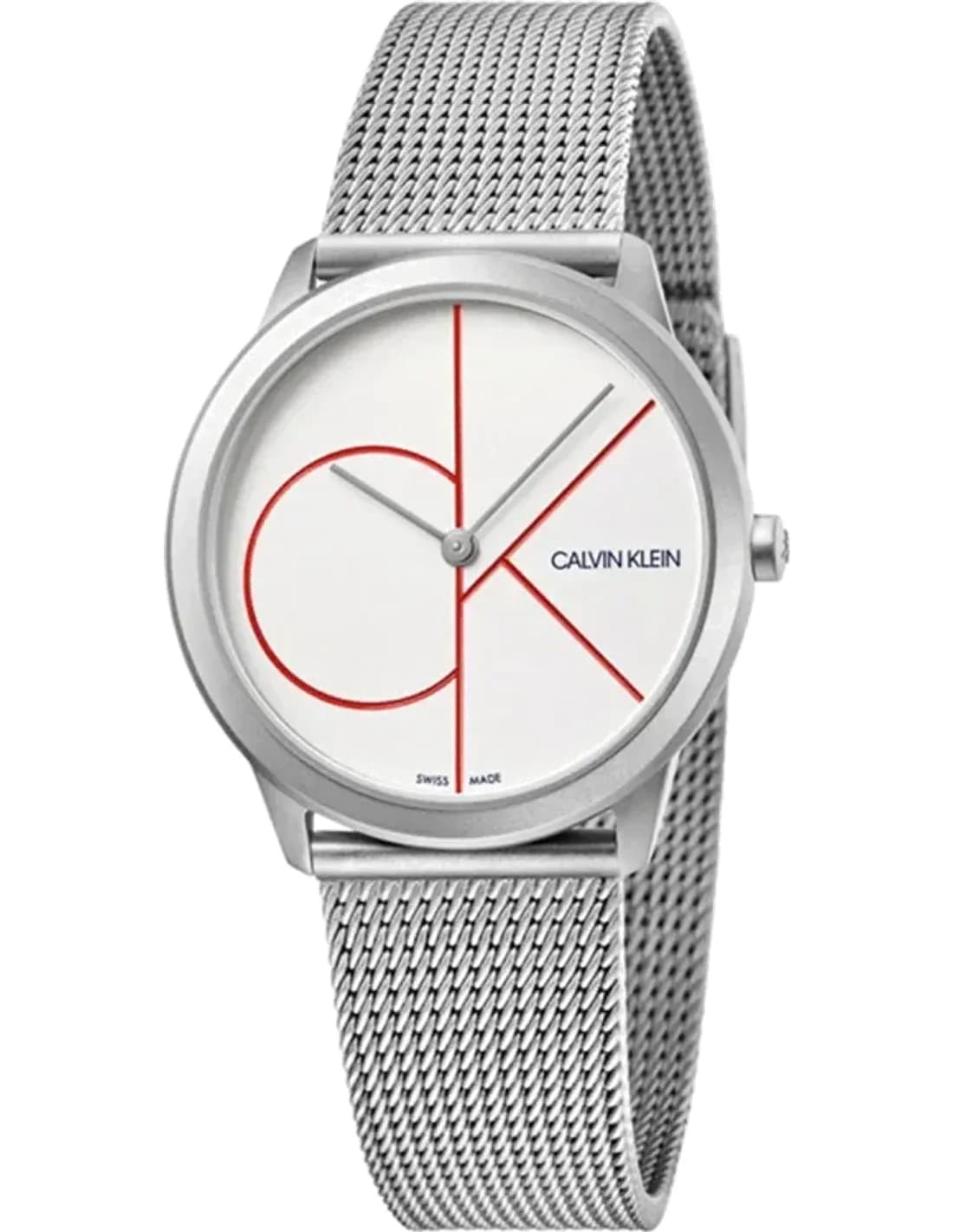 Calvin Klein Minimal K3M52152 quartz white dial silver stainless steel mesh bracelet women’s watch