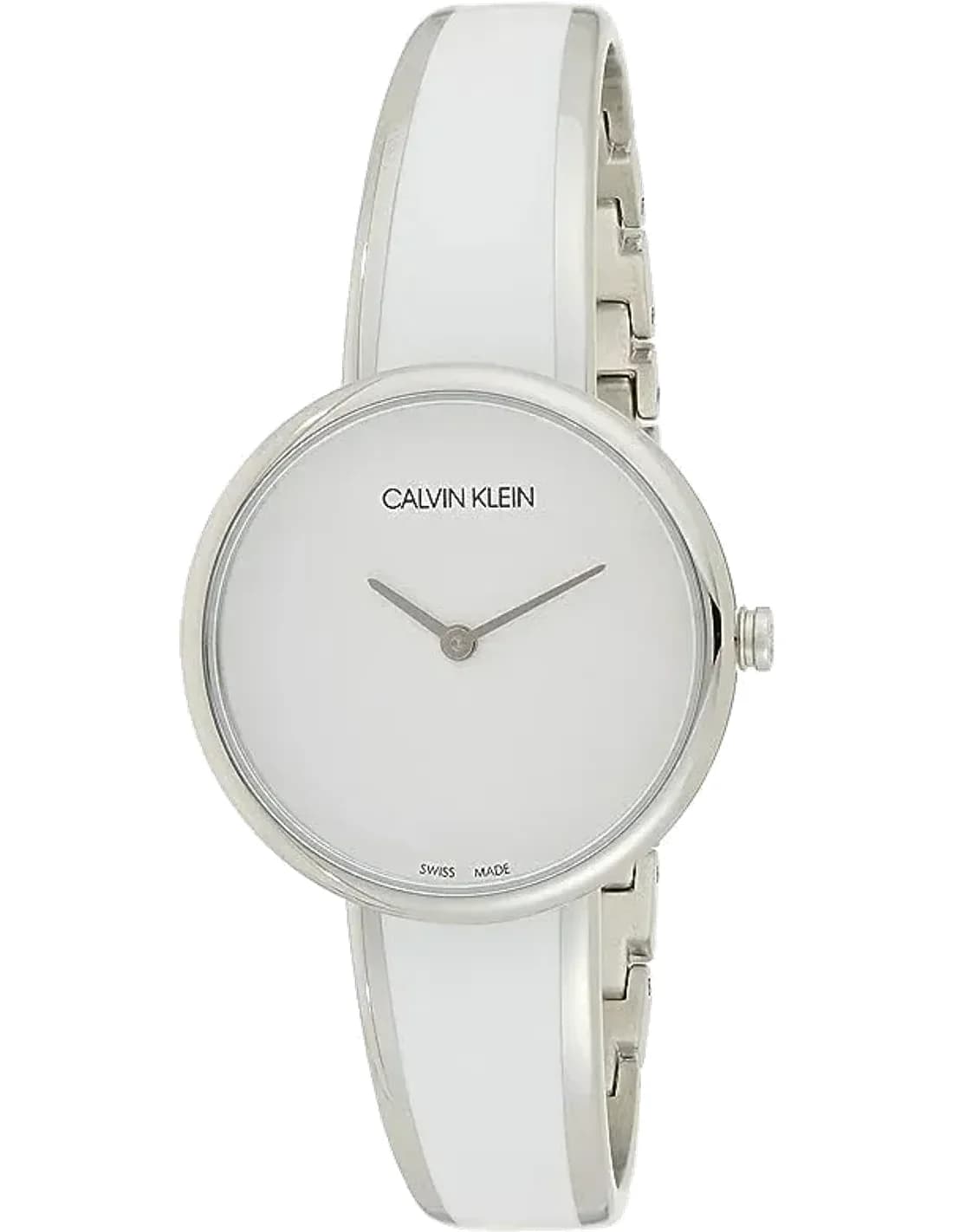 Calvin Klein Seduce K4E2N116 quartz white dial two-tone white stainless steel bangle women’s watch