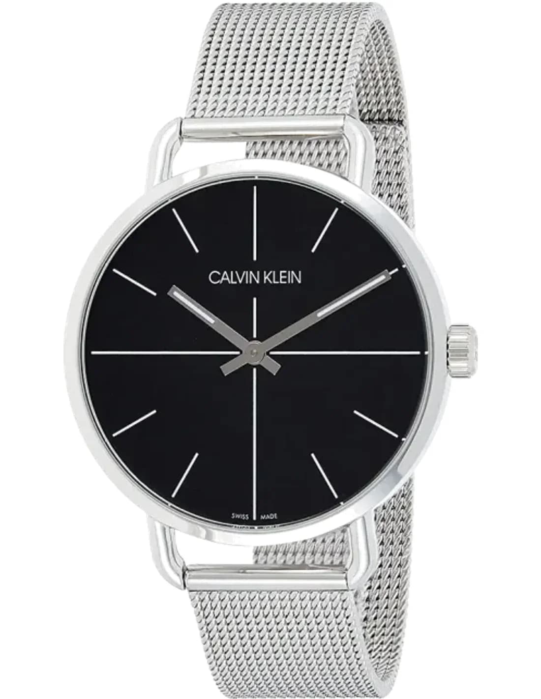 Calvin Klein Even K7B21121 quartz black dial silver stainless steel mesh bracelet men’s watch