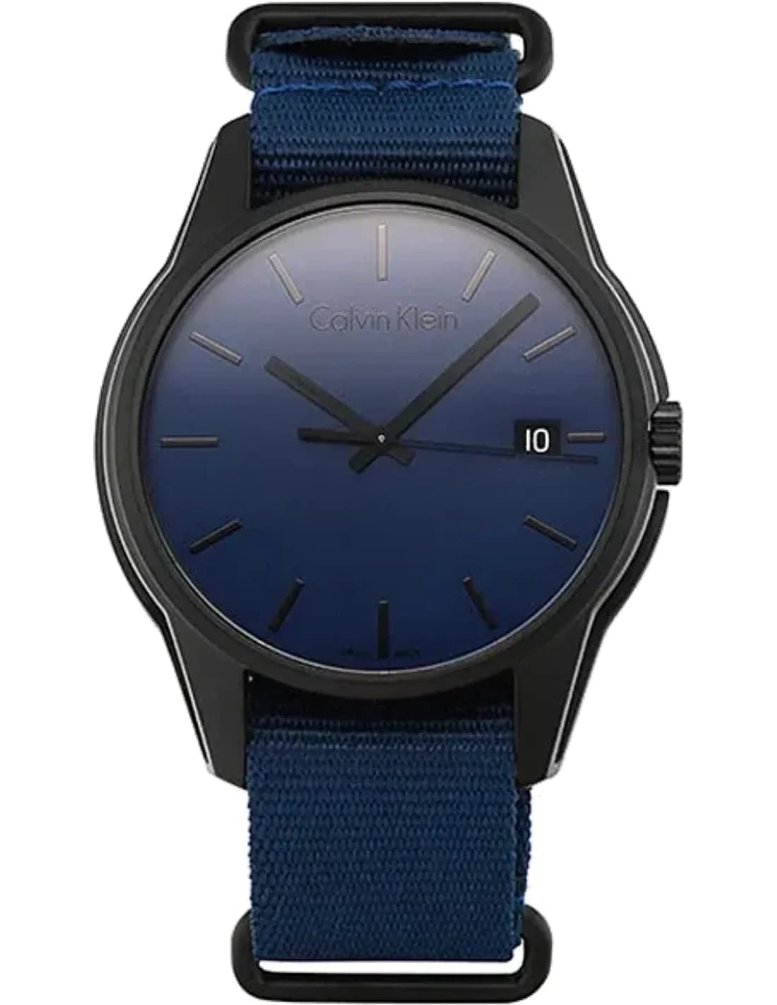 Montre Homme Calvin Klein Tone K7K514VN quartz cadran bleu bracelet tissu bleu