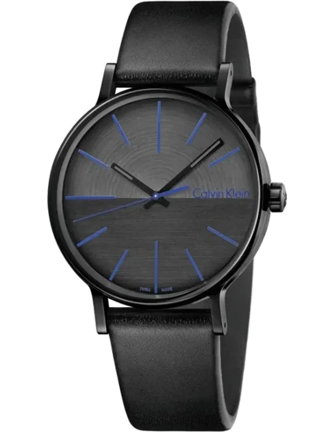 Calvin Klein Boost K7Y214CZ quartz black dial black leather strap men’s watch