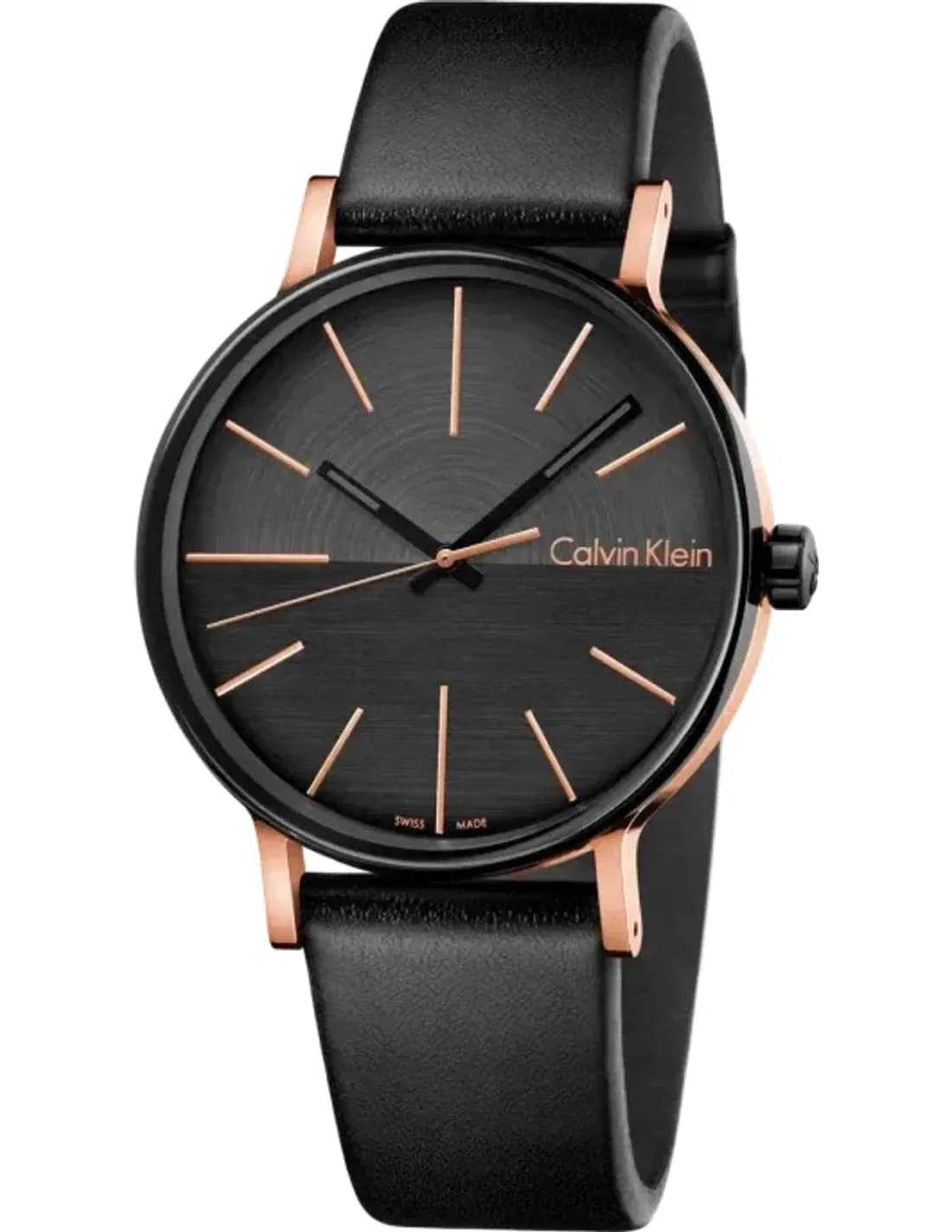 Calvin Klein Boost K7Y21TCZ quartz black dial black leather strap men’s watch