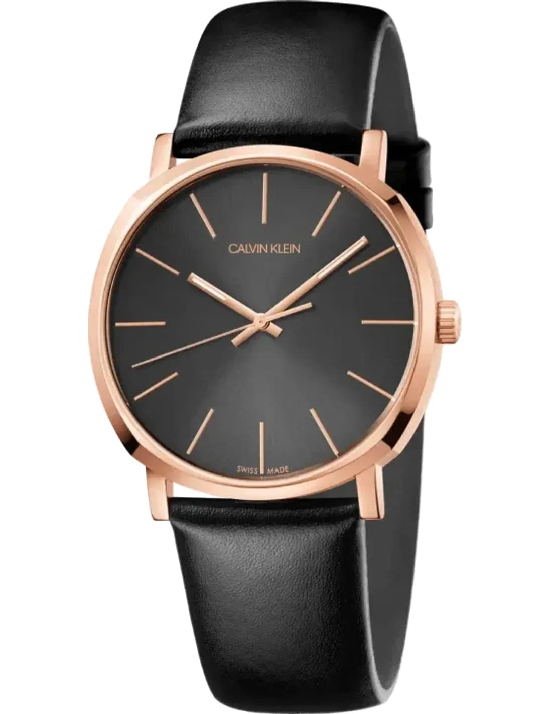 Calvin Klein Posh K8Q316C3 quartz black dial black leather strap men’s watch