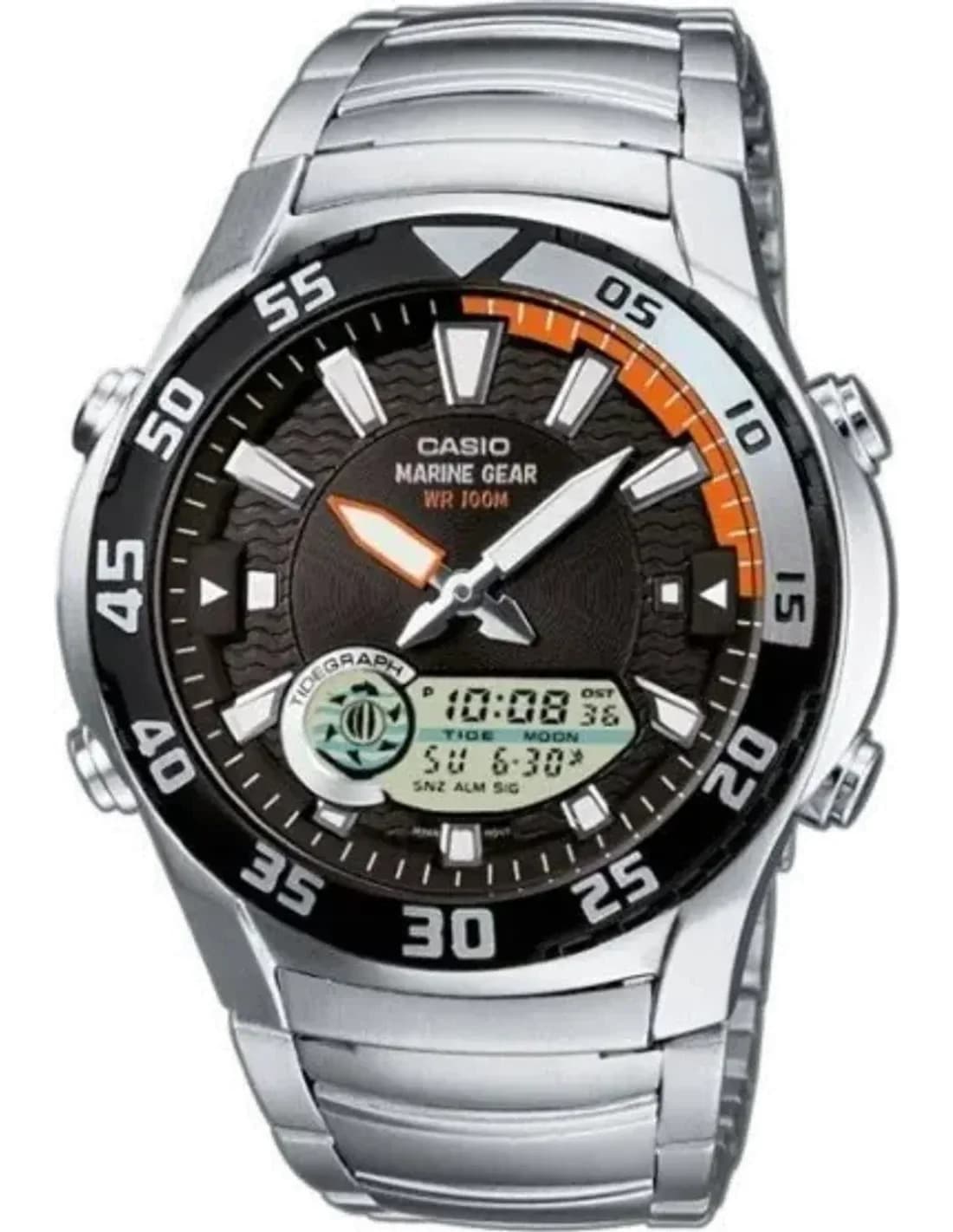 Montre Homme Casio Digitale/Analogique AMW-710D-1AVEF Bracelet Acier Inoxydable