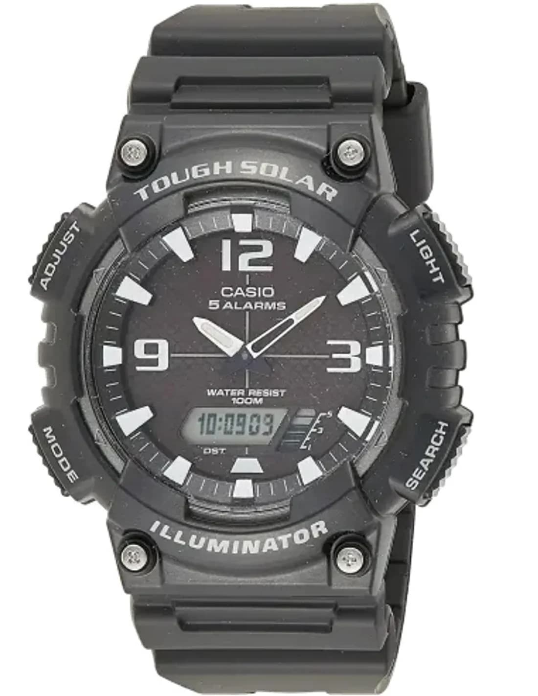Montre Homme Casio Sport AQ-S810W-1A4VEF Noir à Affichage Mixte et Énergie Solaire