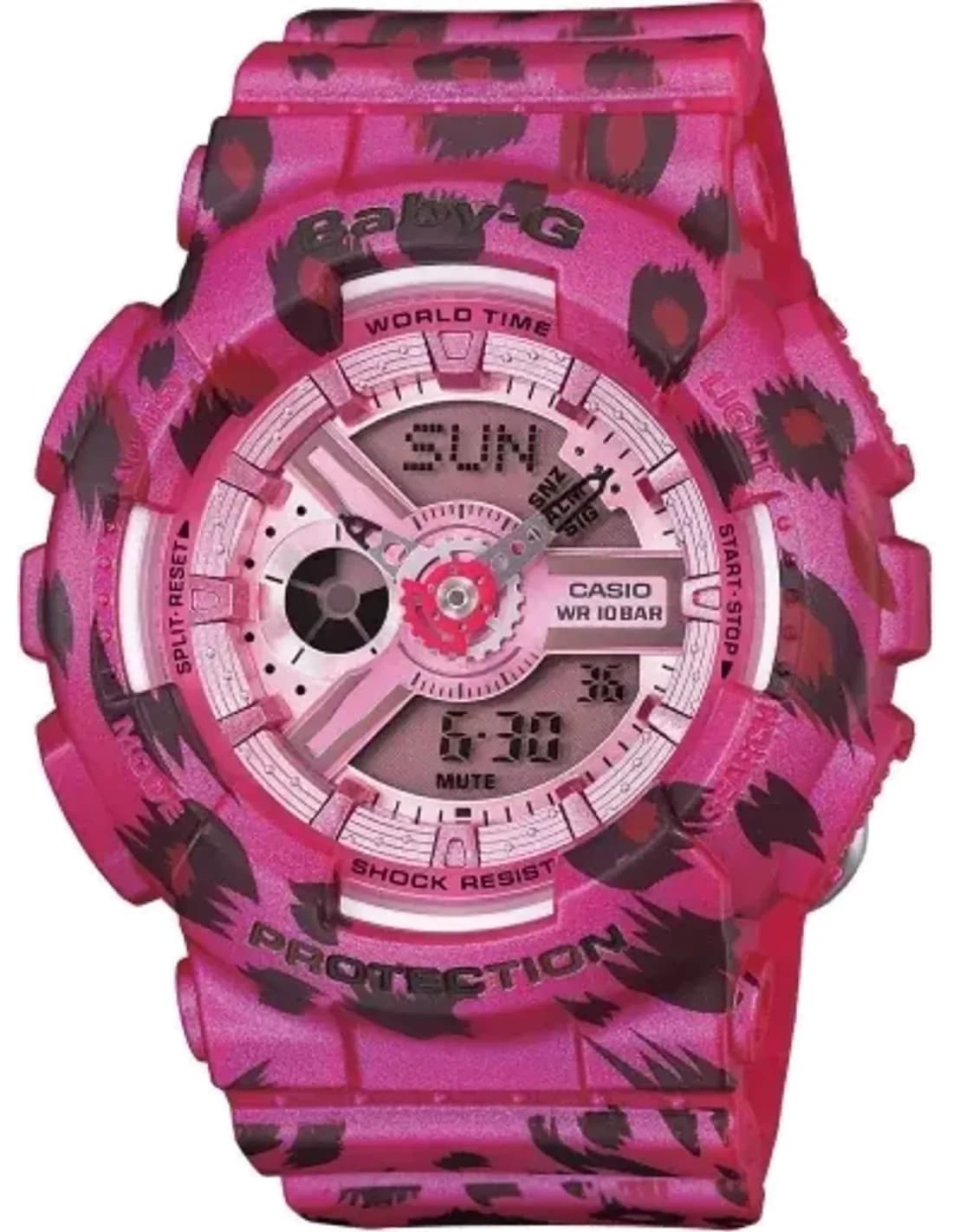Montre Femme Casio Baby-G BA-110LP-4AER Résine Rose tâches léopards