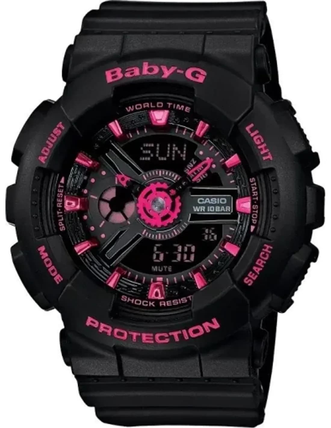 Montre Femme Casio Baby-G BA-111-1AER Bracelet en résine noire