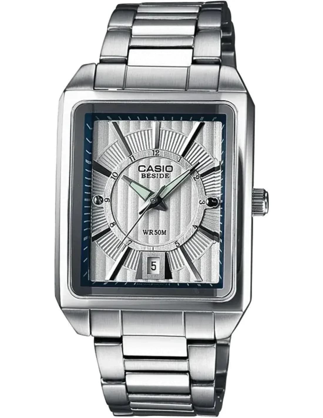 Montre Homme Casio Collection Beside BEM-120D-7AVEF Bracelet Acier Inoxydable