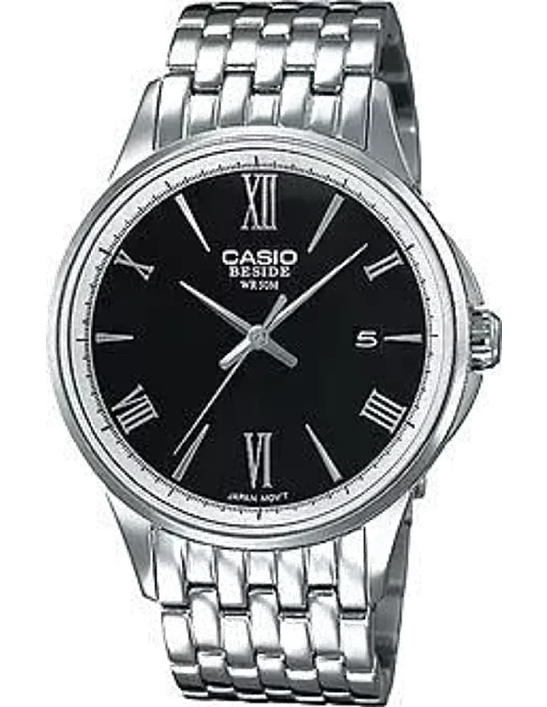 Montre Homme Casio Collection BEM-126D-1AVEF maillons fins en acier et couleur argentée