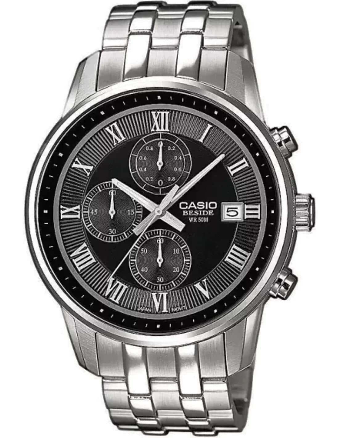 Montre Homme Casio Collection BEM-511D-1AVEF Chronographe argenté En Acier Inoxydable