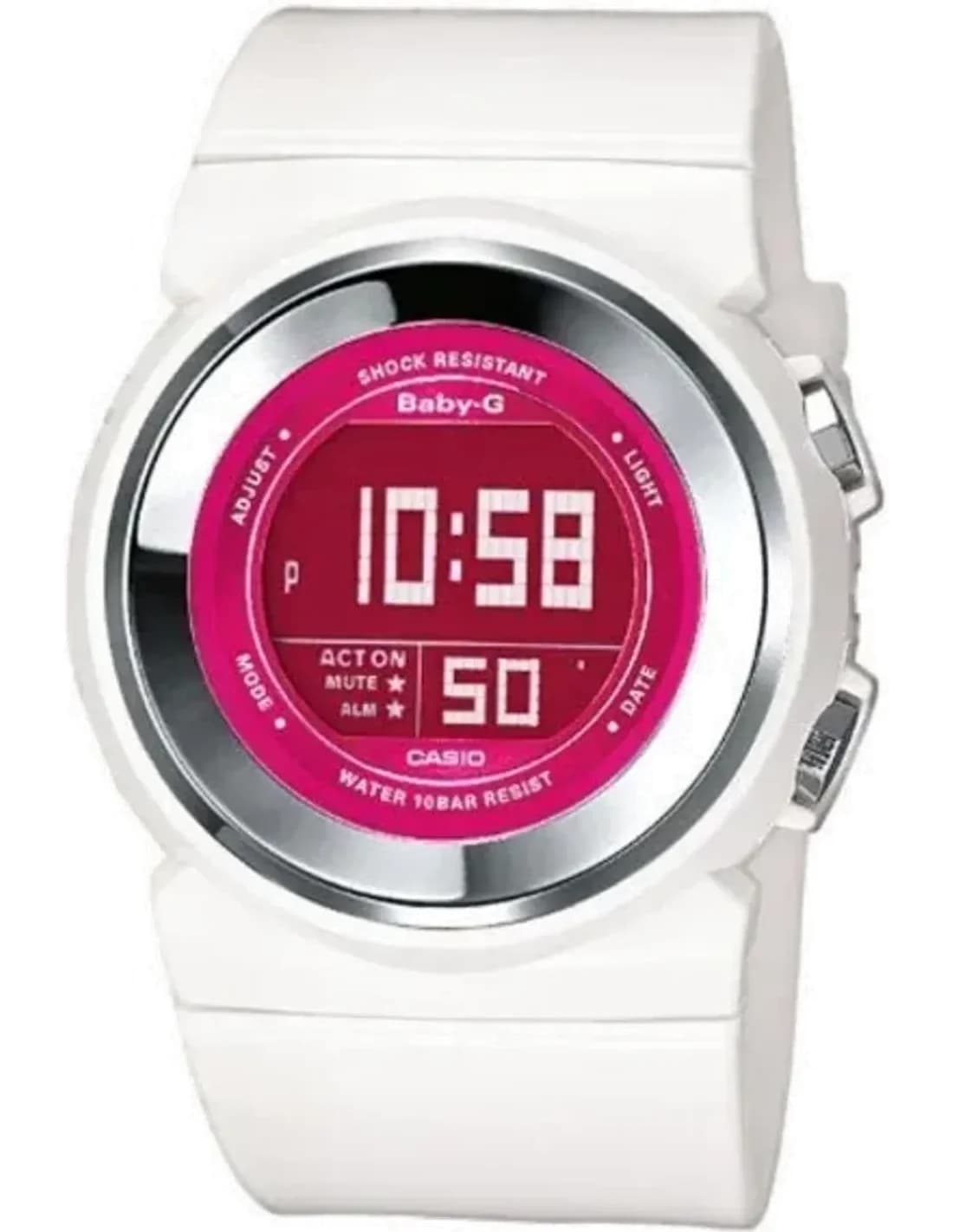 Montre Femme Casio Baby-G BGD-100-7BER Bracelet Résine Blanc