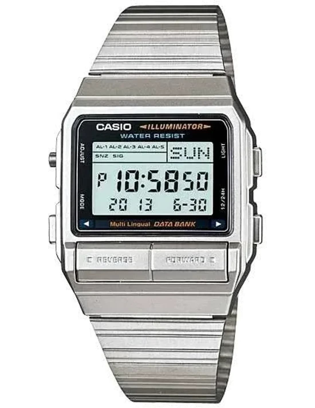 Montre Homme Casio Data Bank DB-380-1DF Argent