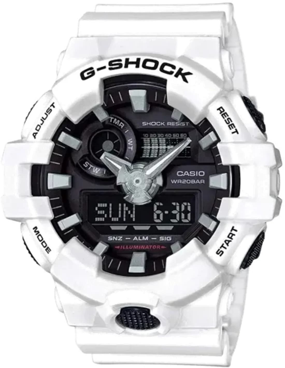Montre Homme Casio G-Shock GLS-100-7 Bracelet en caoutchouc blanc