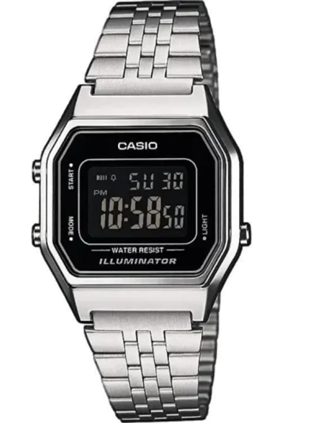 Montre Femme Casio Vintage LA680WEA-1BER Argent Affichage numérique