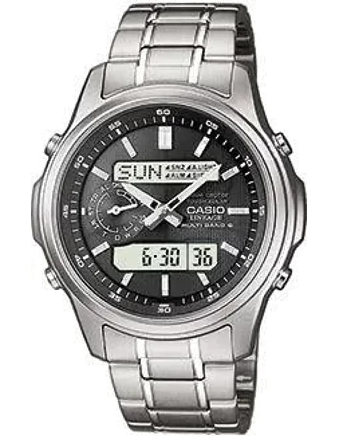 Montre Homme Casio Radio Pilotees LCW-M300D-1AER Bracelet Argenté En Acier Inoxydable