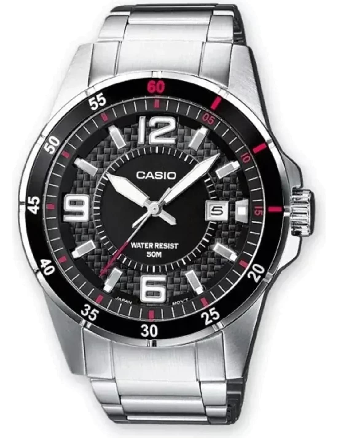 Montre Homme Casio Collection MTP-1291D-1A1VEF bracelet en acier inoxydable