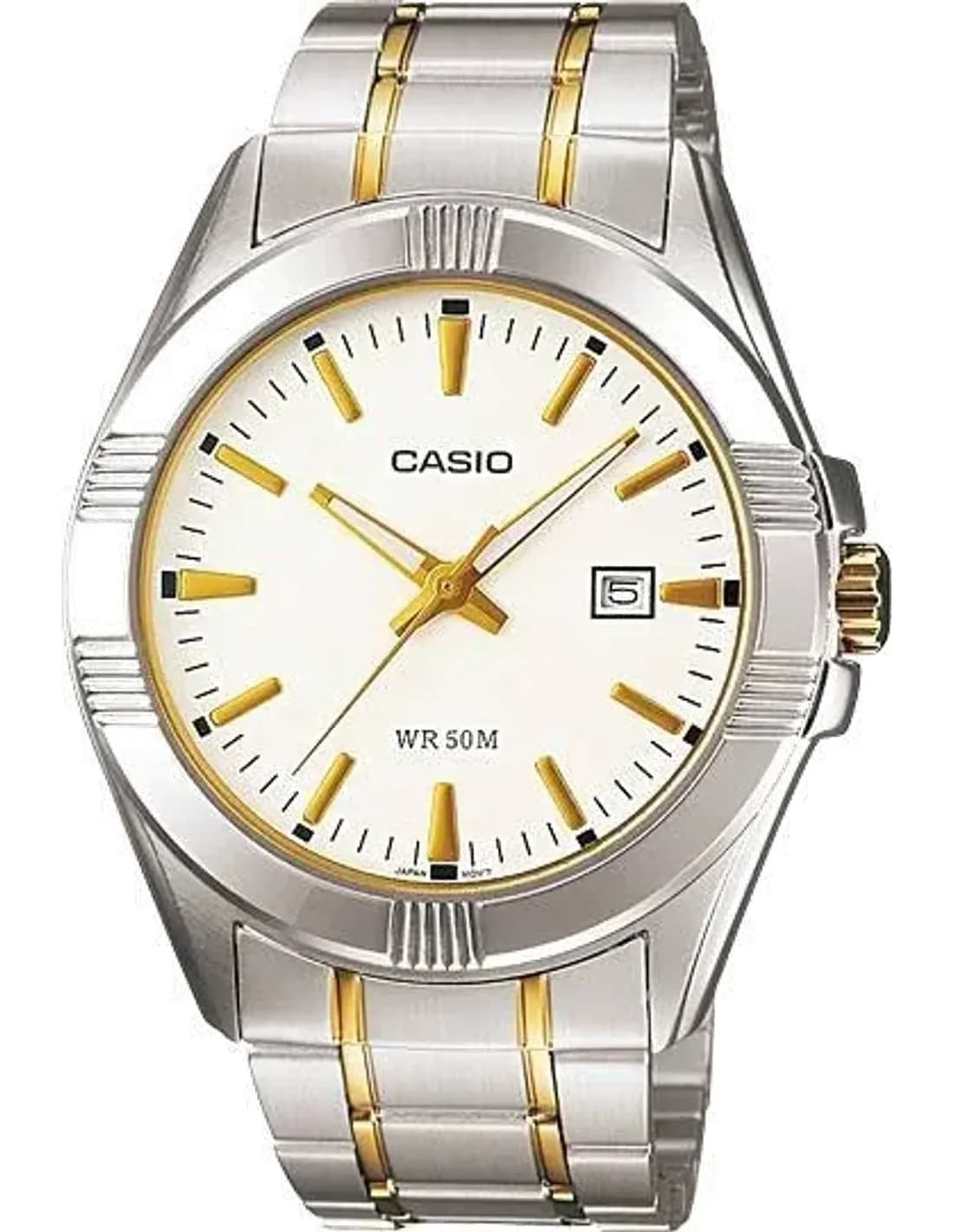 Montre Homme Casio Collection MTP-1308SG-7AVEF Maillons larges argentés et maillons fins dorés