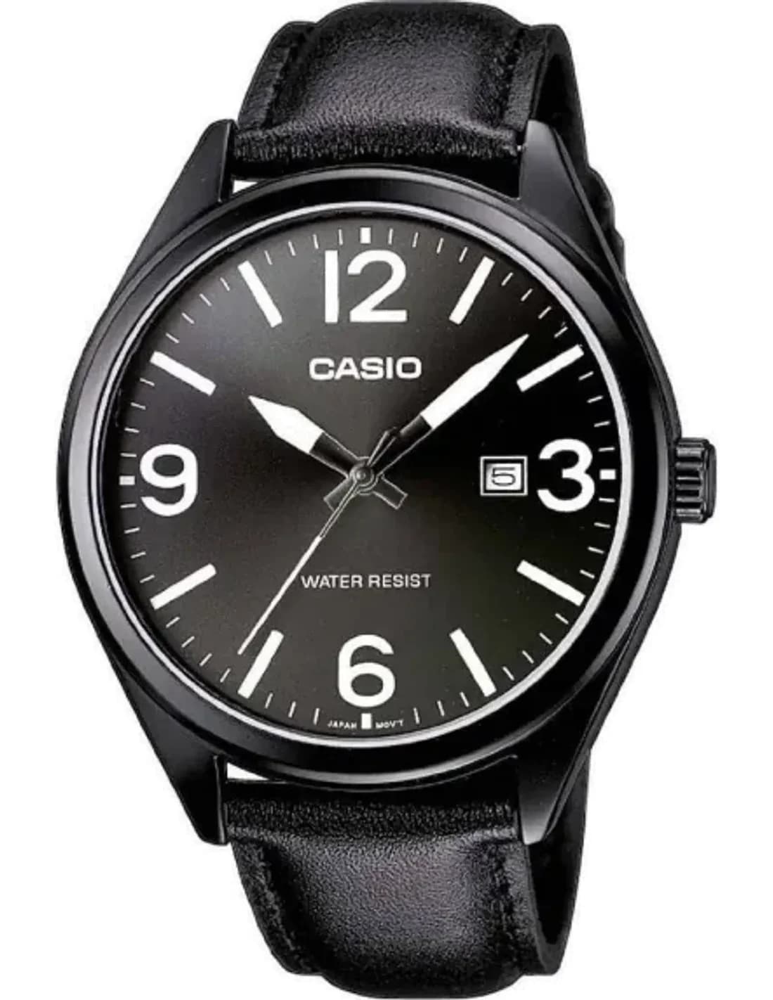 Montre Homme Casio Collection MTP-1342L-1B1EF Bracelet Cuir Noir