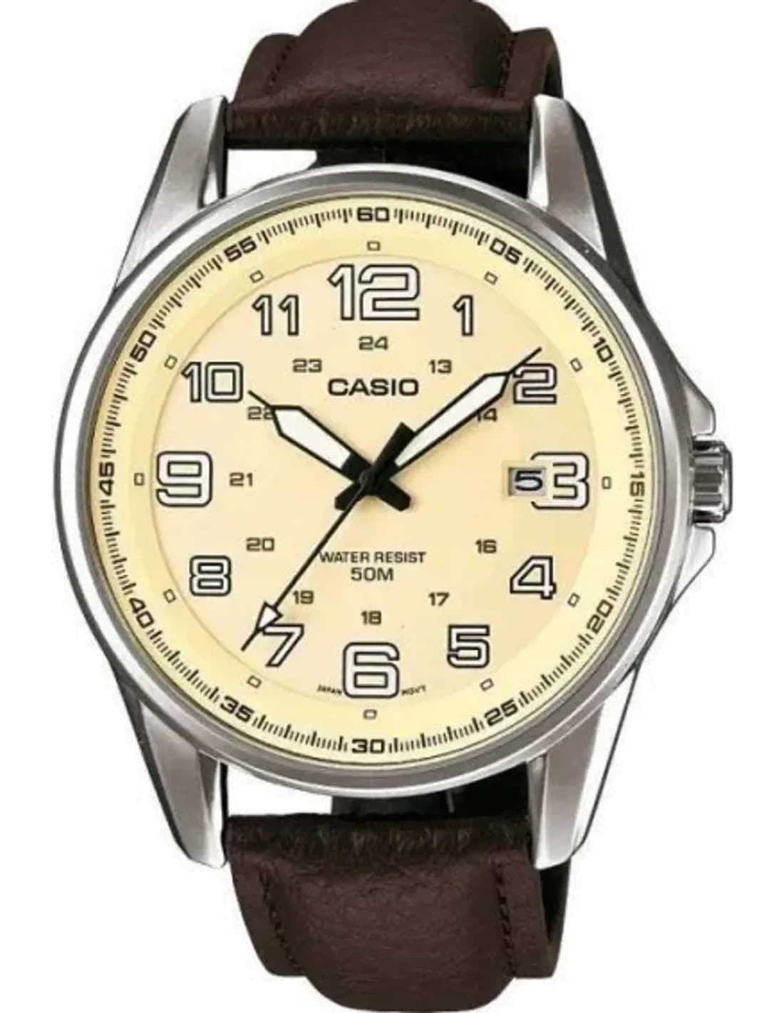 Montre Homme Casio Collection MTP-1372L-9BVEF Bracelet en cuir marron