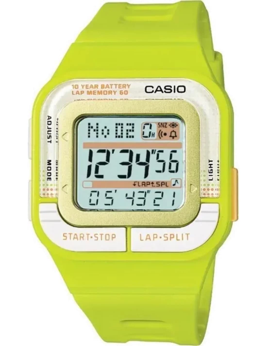 Montre Femme Casio Collection SDB-100-3AEF Bracelet Résine Jaune