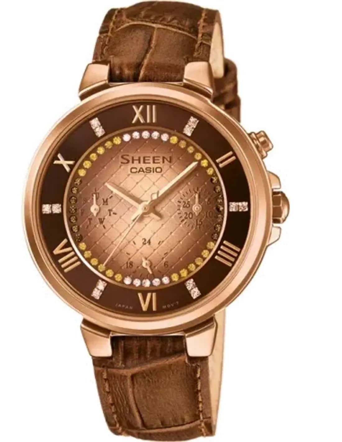 Montre Femme Casio Sheen SHE-3041PGL-5AUER Marron
