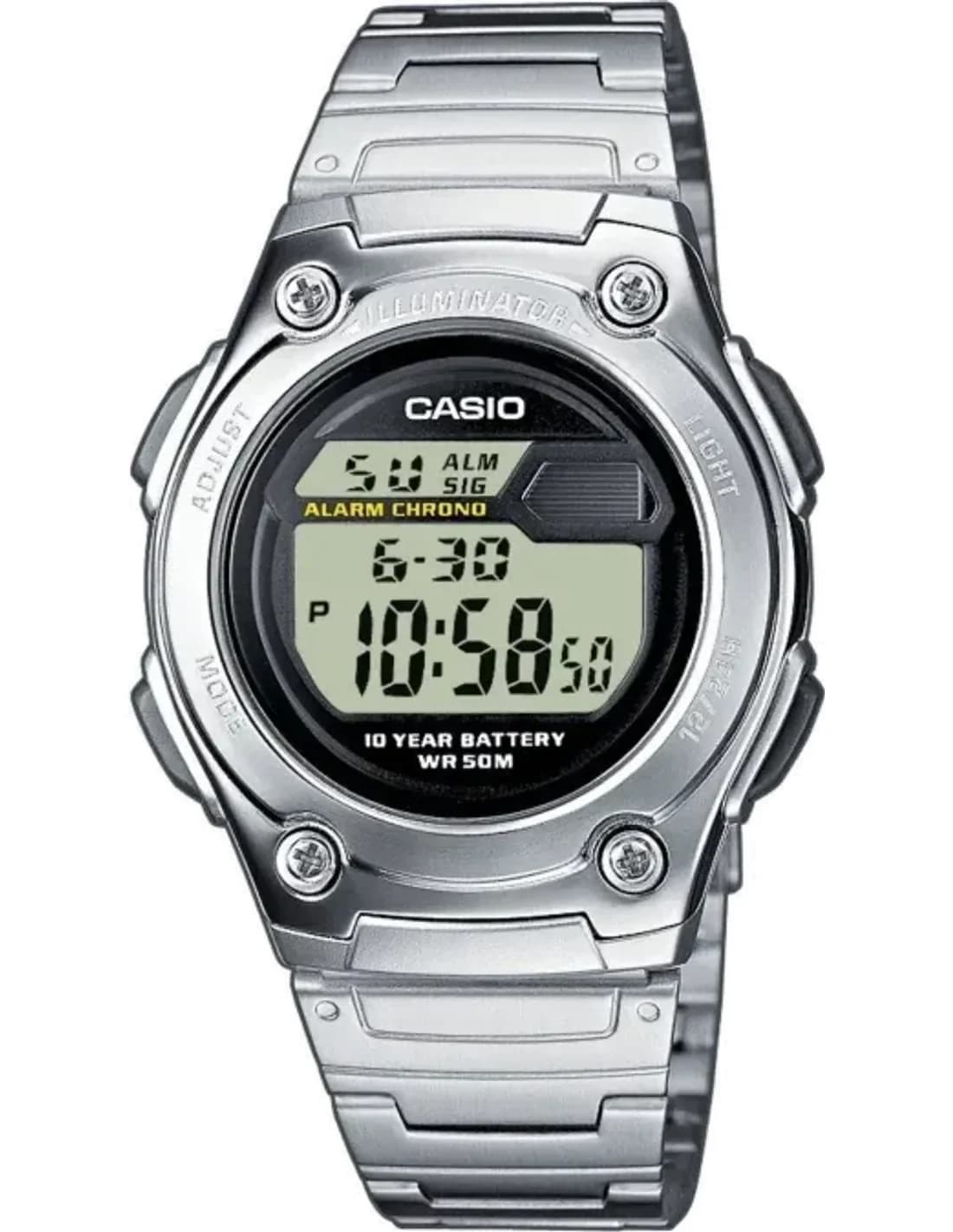 Montre Homme Casio Collection W-211D-1AVEF Argent