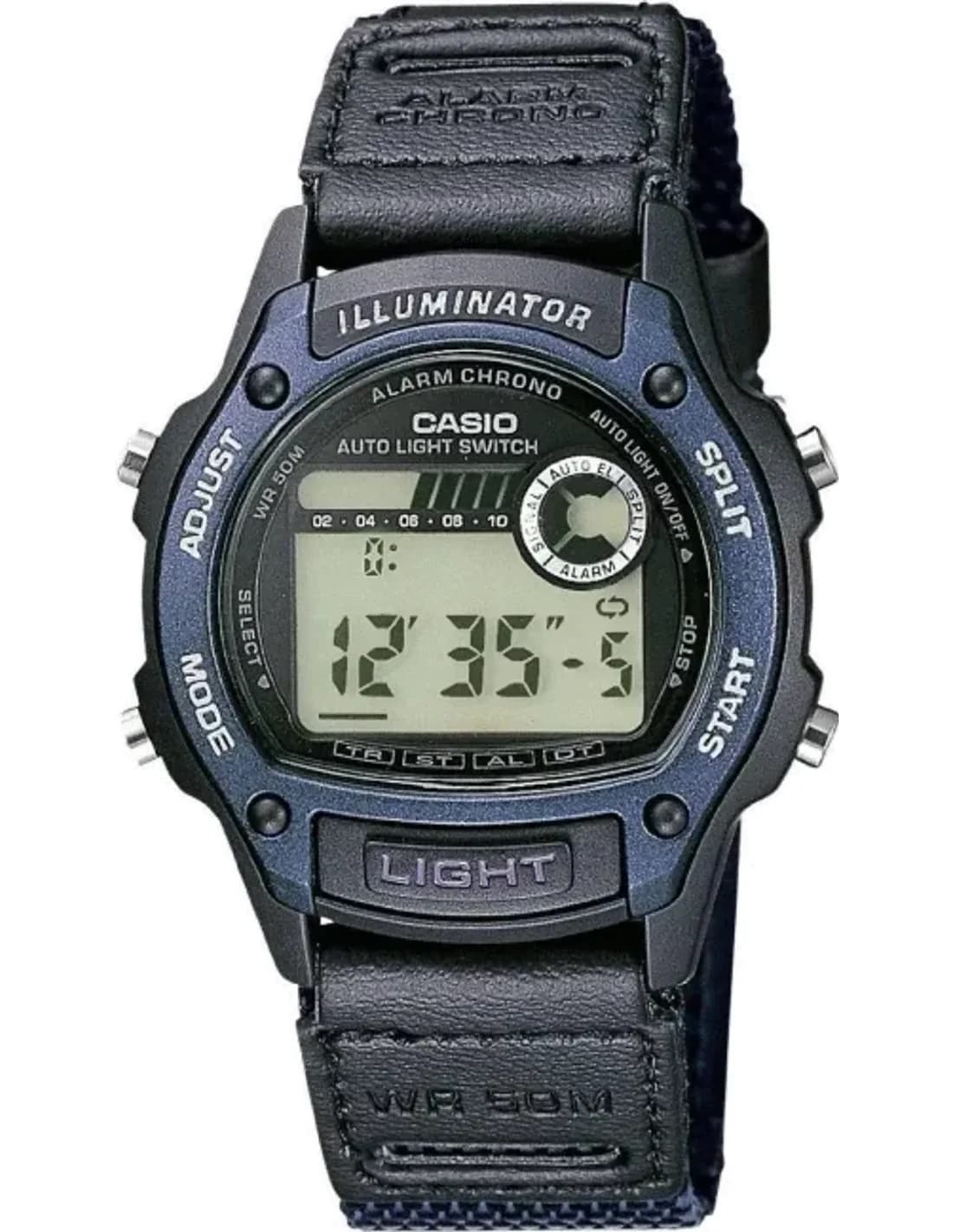 Montre Homme Casio Collection W-94HF-2AVES Bracelet Cuir Noir